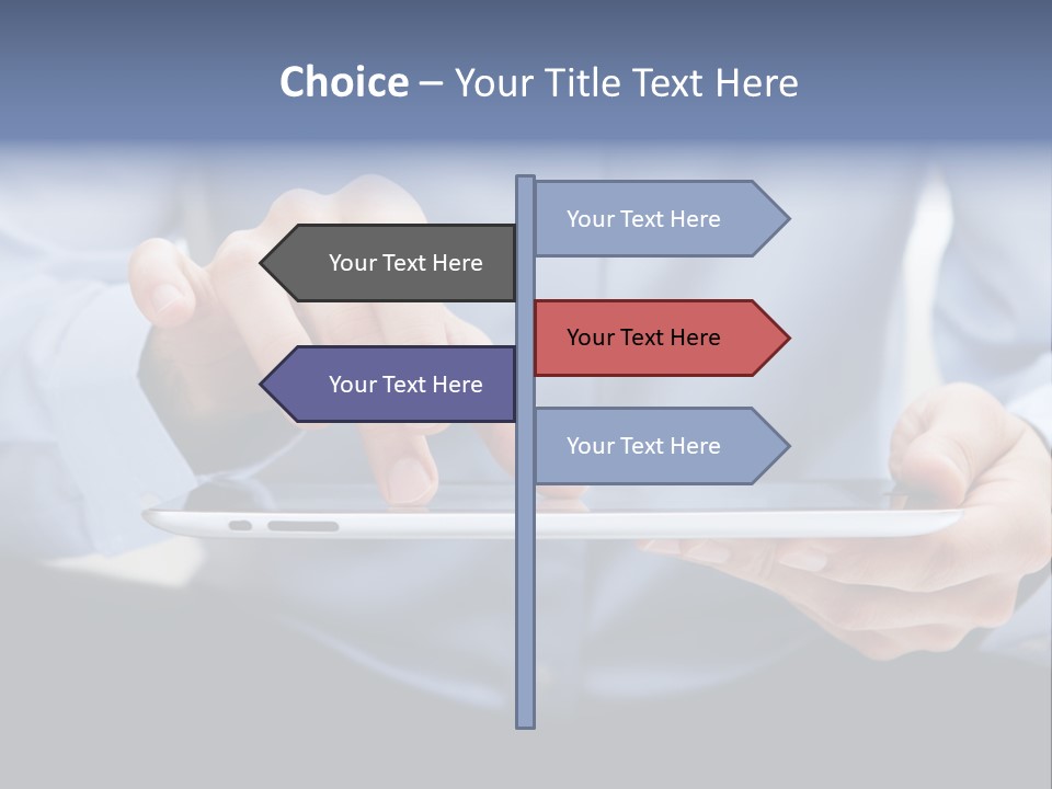 Finger Mobile Device PowerPoint Template