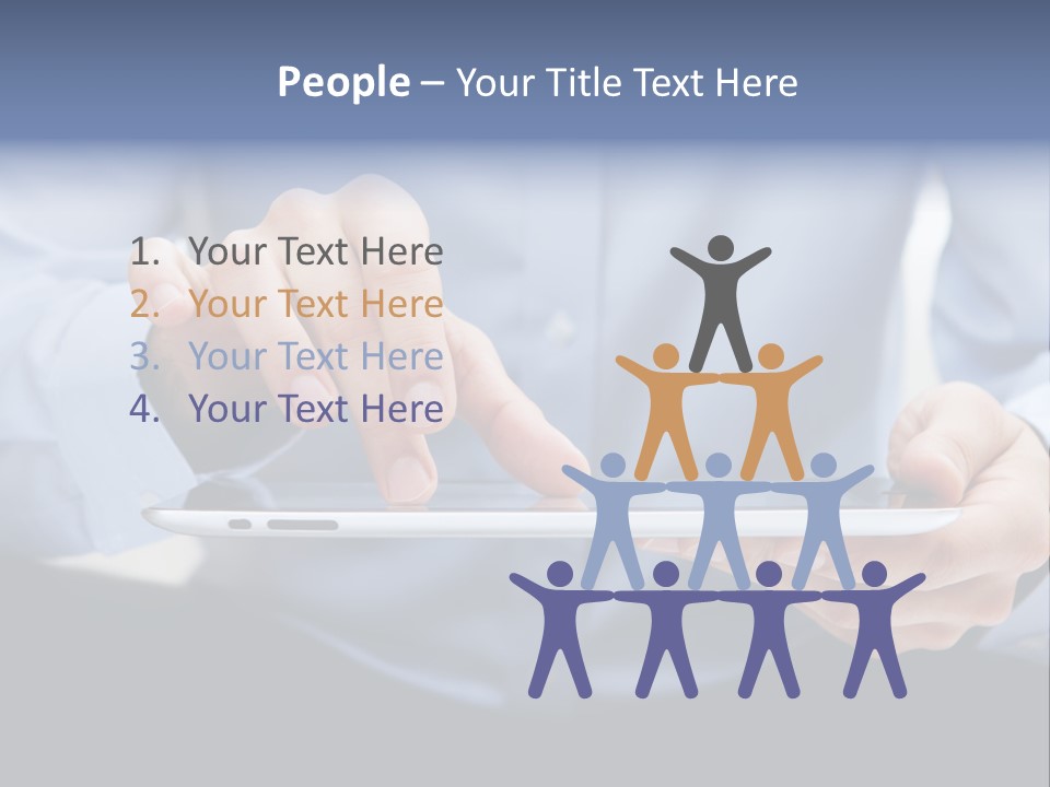 Finger Mobile Device PowerPoint Template