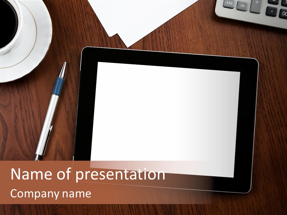 Pad Player Laptop PowerPoint Template