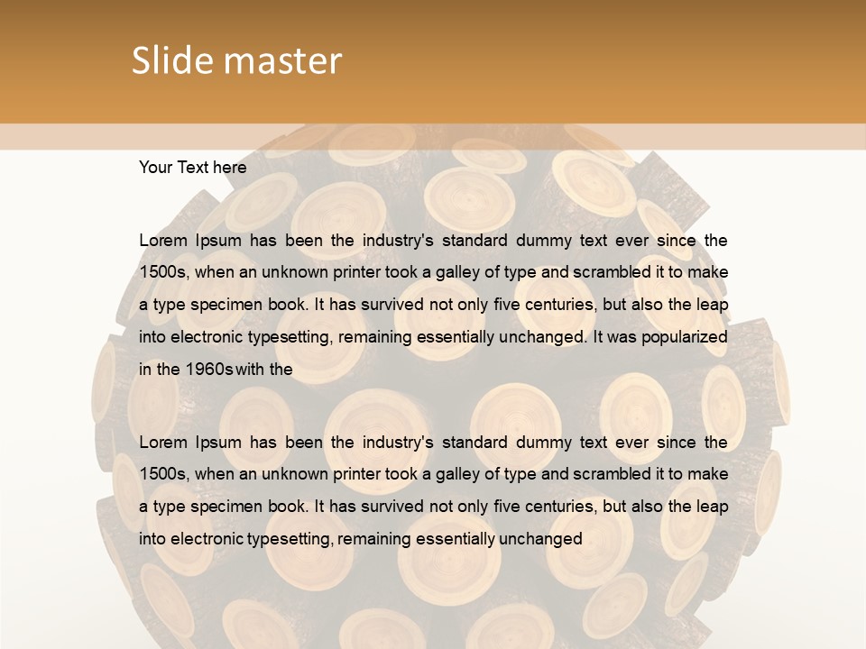 Wood Nature Isolated PowerPoint Template