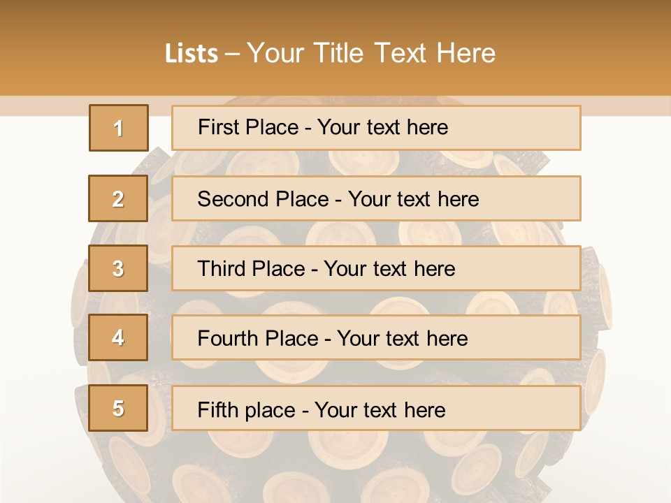 Wood Nature Isolated PowerPoint Template