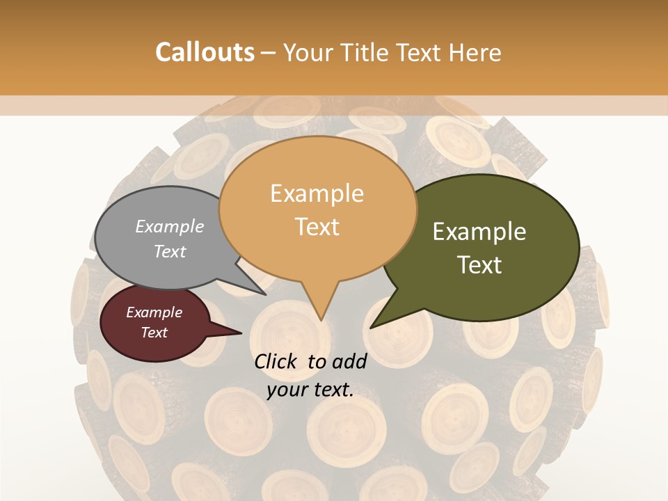 Wood Nature Isolated PowerPoint Template