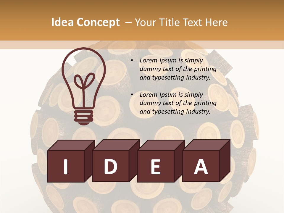 Wood Nature Isolated PowerPoint Template