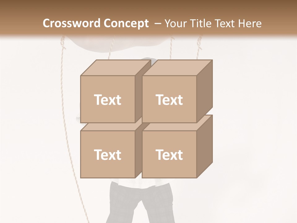 Puppet Dependence Childhood PowerPoint Template
