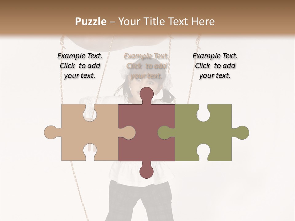 Puppet Dependence Childhood PowerPoint Template
