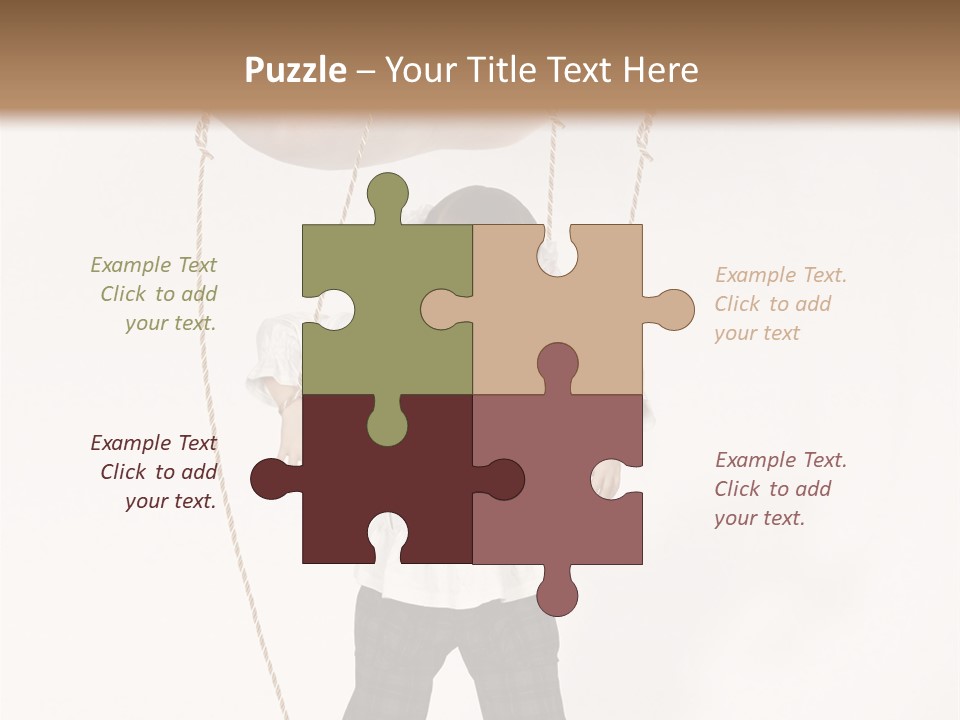 Puppet Dependence Childhood PowerPoint Template