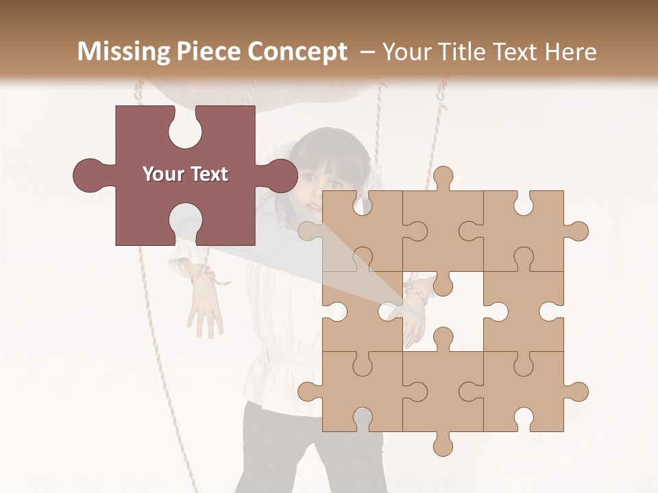 Puppet Dependence Childhood PowerPoint Template