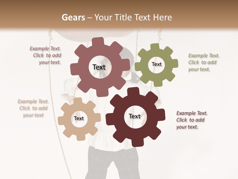 Puppet Dependence Childhood PowerPoint Template