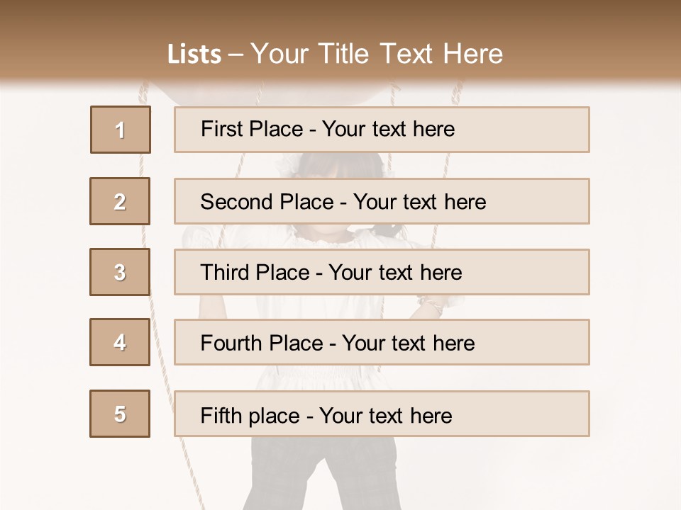 Puppet Dependence Childhood PowerPoint Template