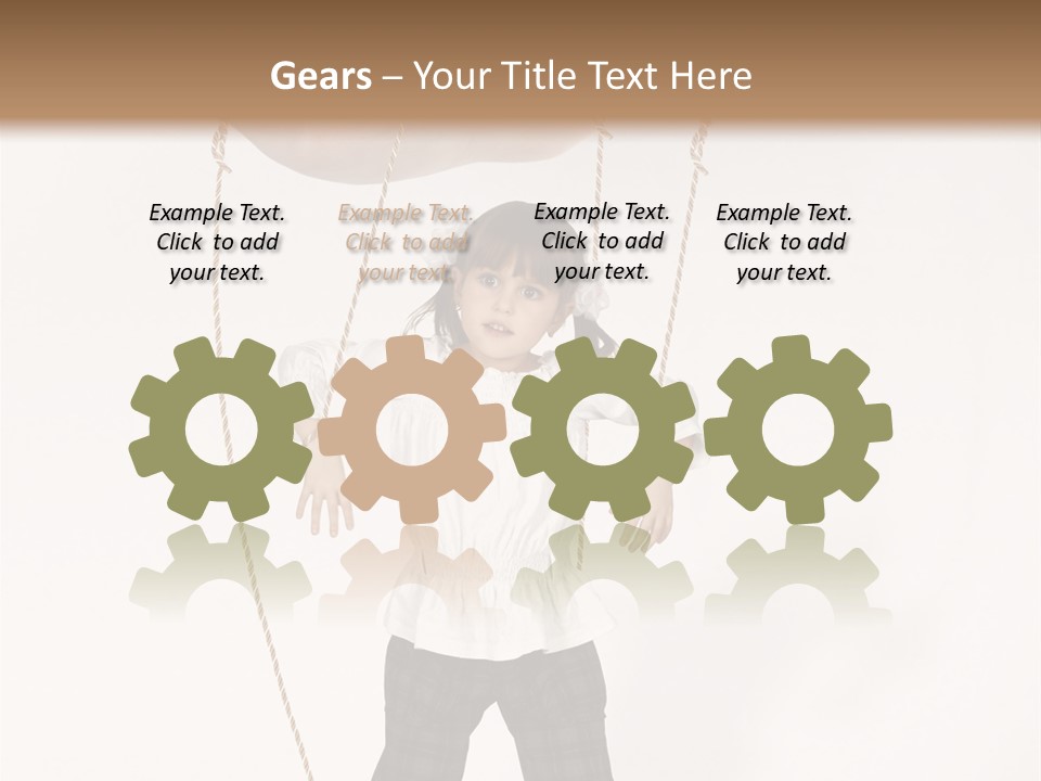 Puppet Dependence Childhood PowerPoint Template