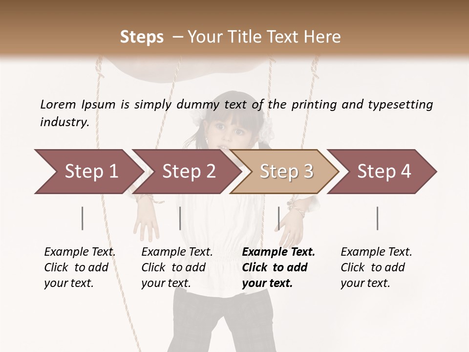 Puppet Dependence Childhood PowerPoint Template