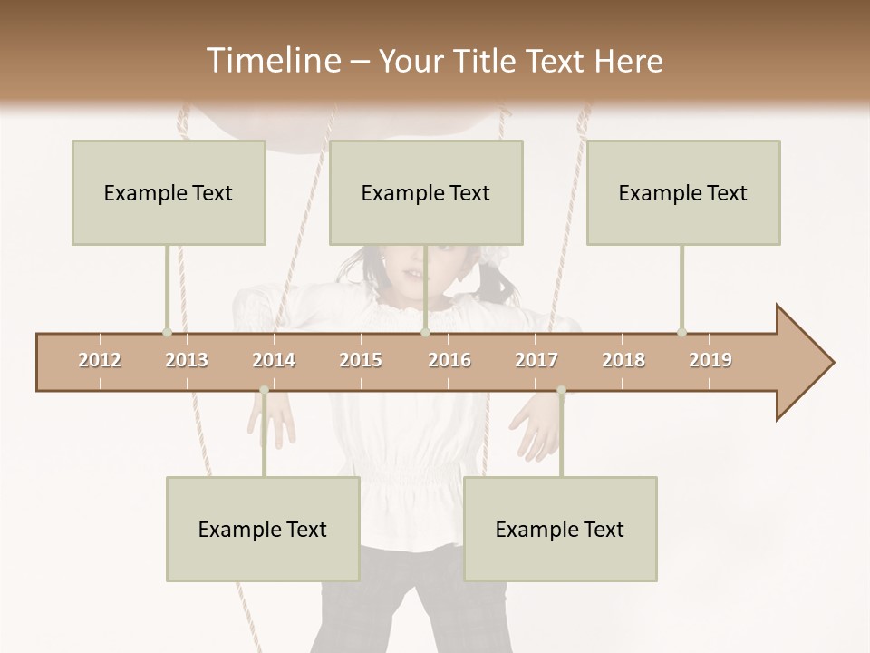 Puppet Dependence Childhood PowerPoint Template