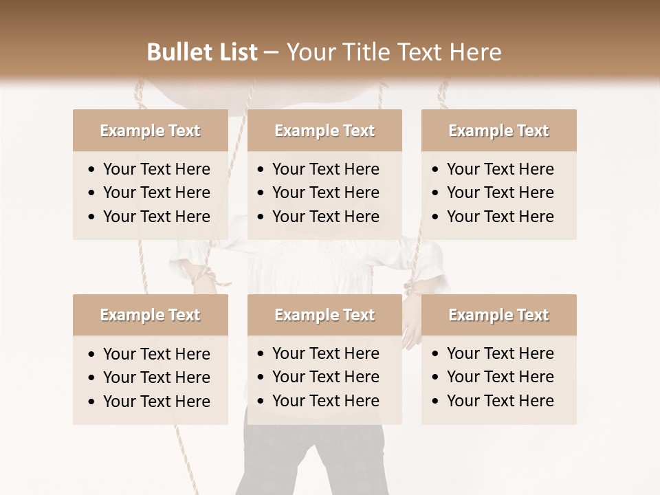 Puppet Dependence Childhood PowerPoint Template