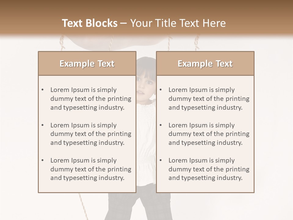 Puppet Dependence Childhood PowerPoint Template
