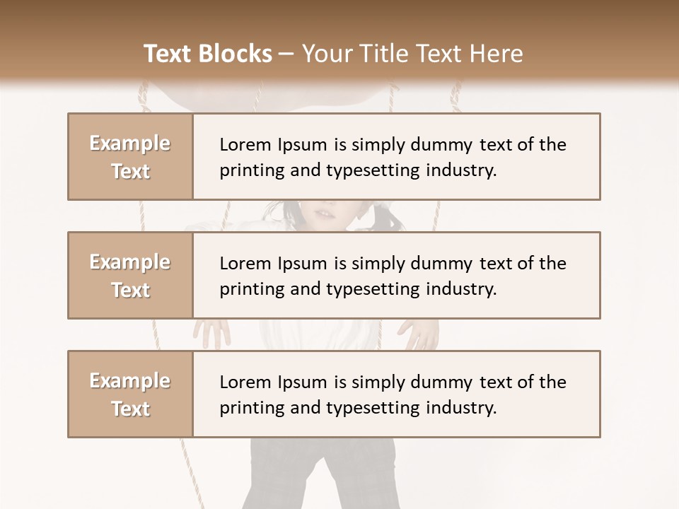 Puppet Dependence Childhood PowerPoint Template