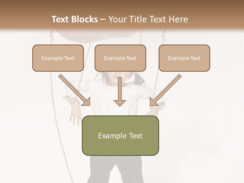 Puppet Dependence Childhood PowerPoint Template