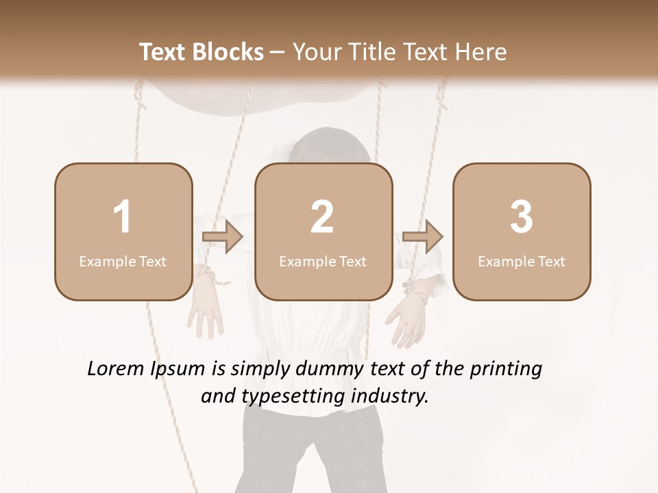 Puppet Dependence Childhood PowerPoint Template