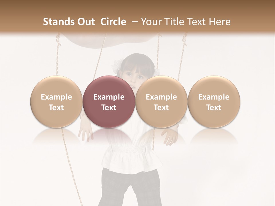 Puppet Dependence Childhood PowerPoint Template