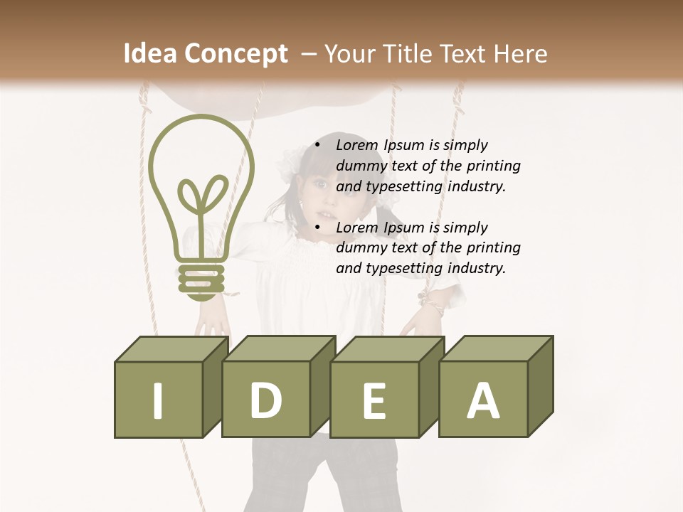 Puppet Dependence Childhood PowerPoint Template