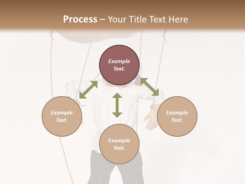 Puppet Dependence Childhood PowerPoint Template