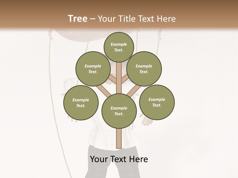 Puppet Dependence Childhood PowerPoint Template