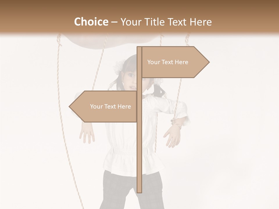 Puppet Dependence Childhood PowerPoint Template