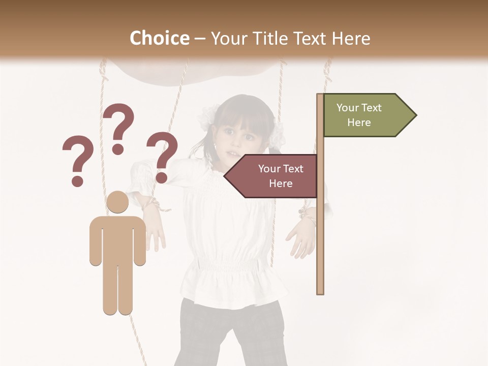 Puppet Dependence Childhood PowerPoint Template
