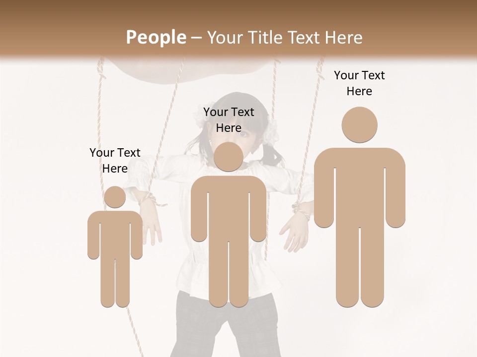 Puppet Dependence Childhood PowerPoint Template