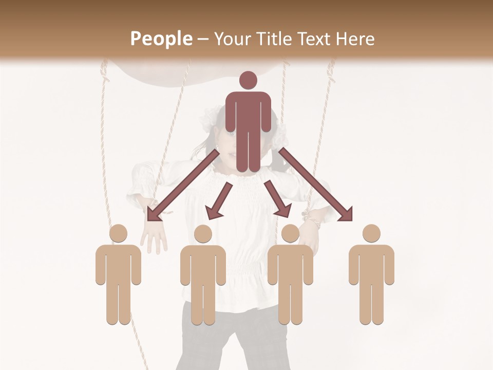 Puppet Dependence Childhood PowerPoint Template