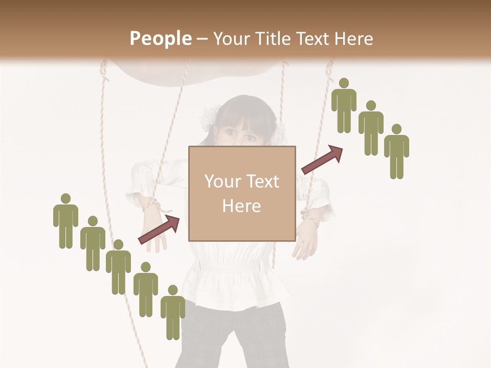 Puppet Dependence Childhood PowerPoint Template
