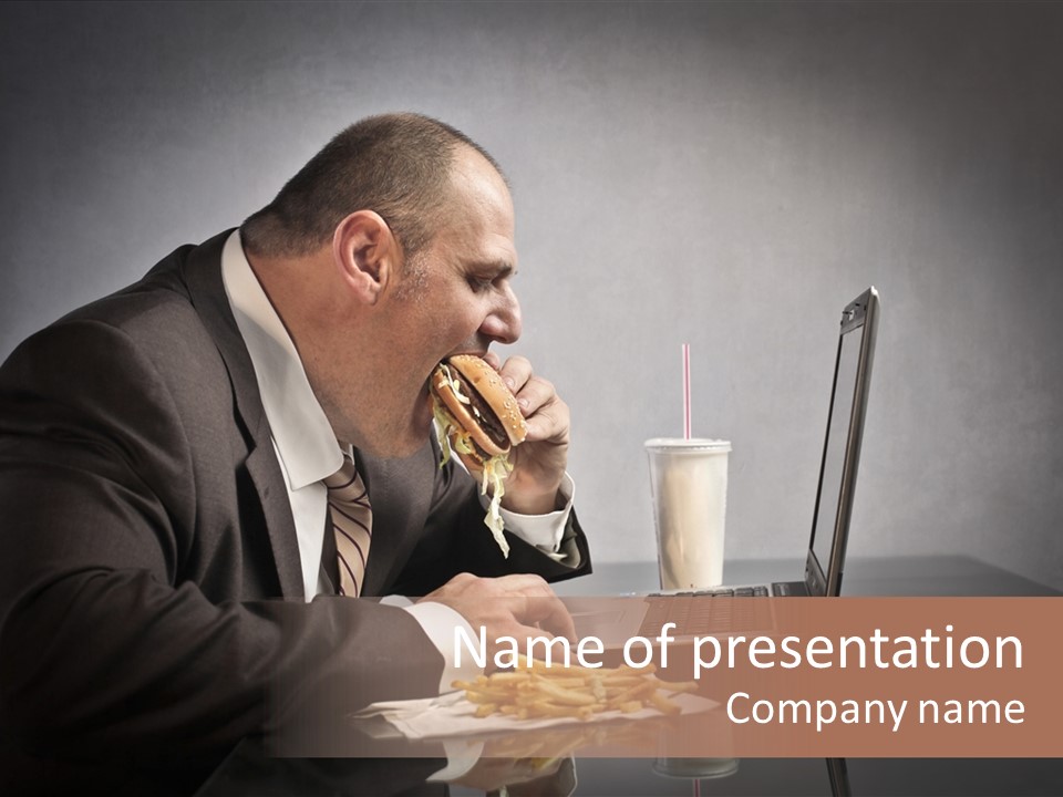 Hamburger Career Drink PowerPoint Template