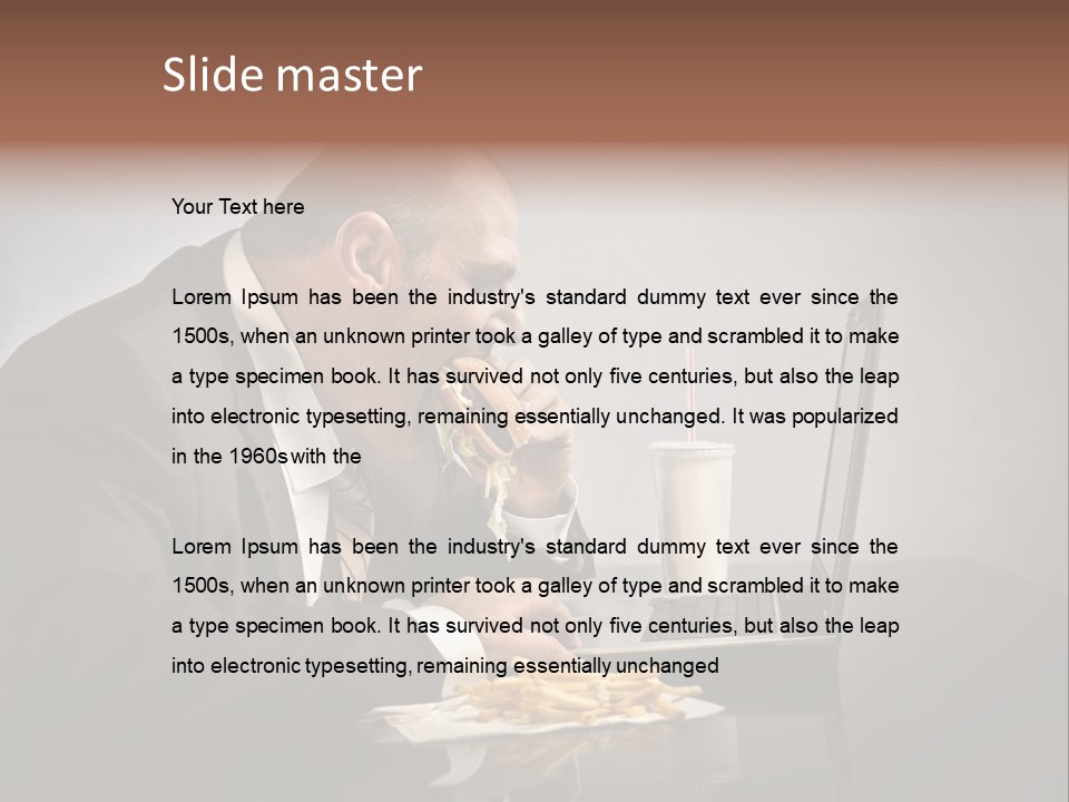 Hamburger Career Drink PowerPoint Template