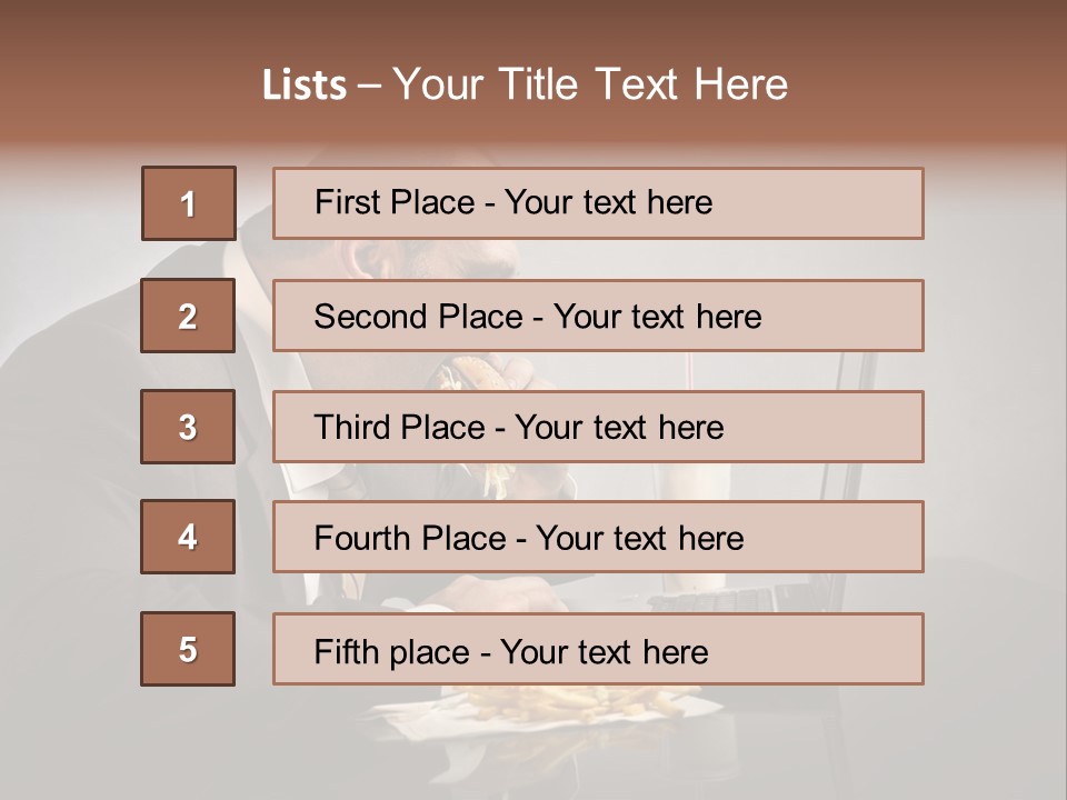 Hamburger Career Drink PowerPoint Template