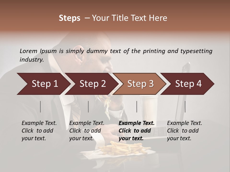 Hamburger Career Drink PowerPoint Template