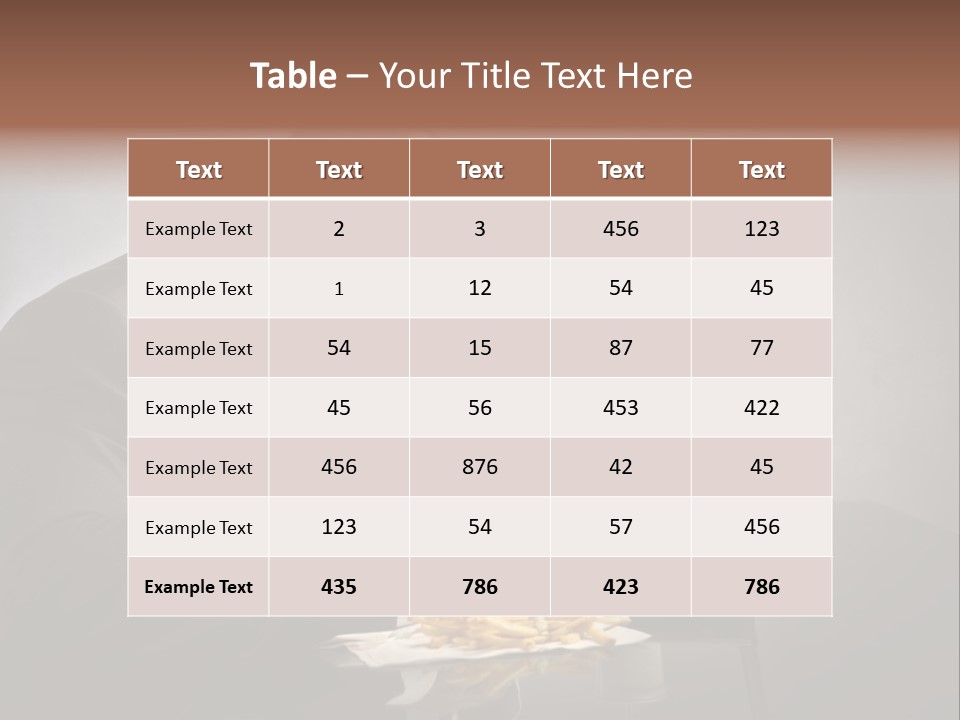 Hamburger Career Drink PowerPoint Template