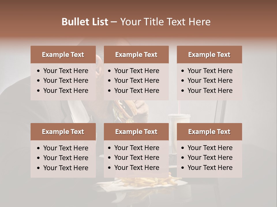 Hamburger Career Drink PowerPoint Template