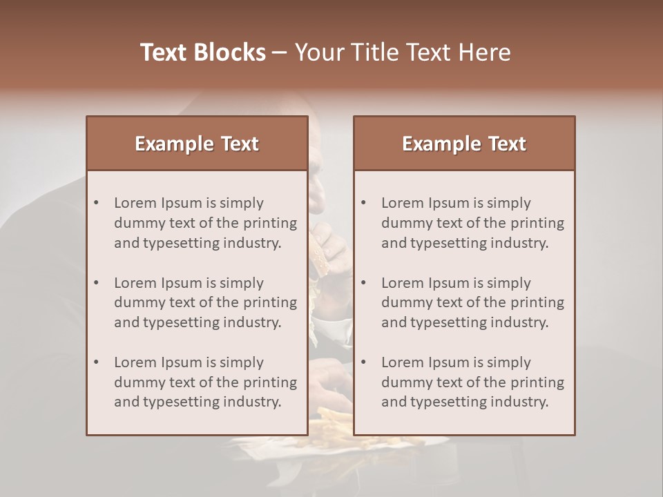 Hamburger Career Drink PowerPoint Template