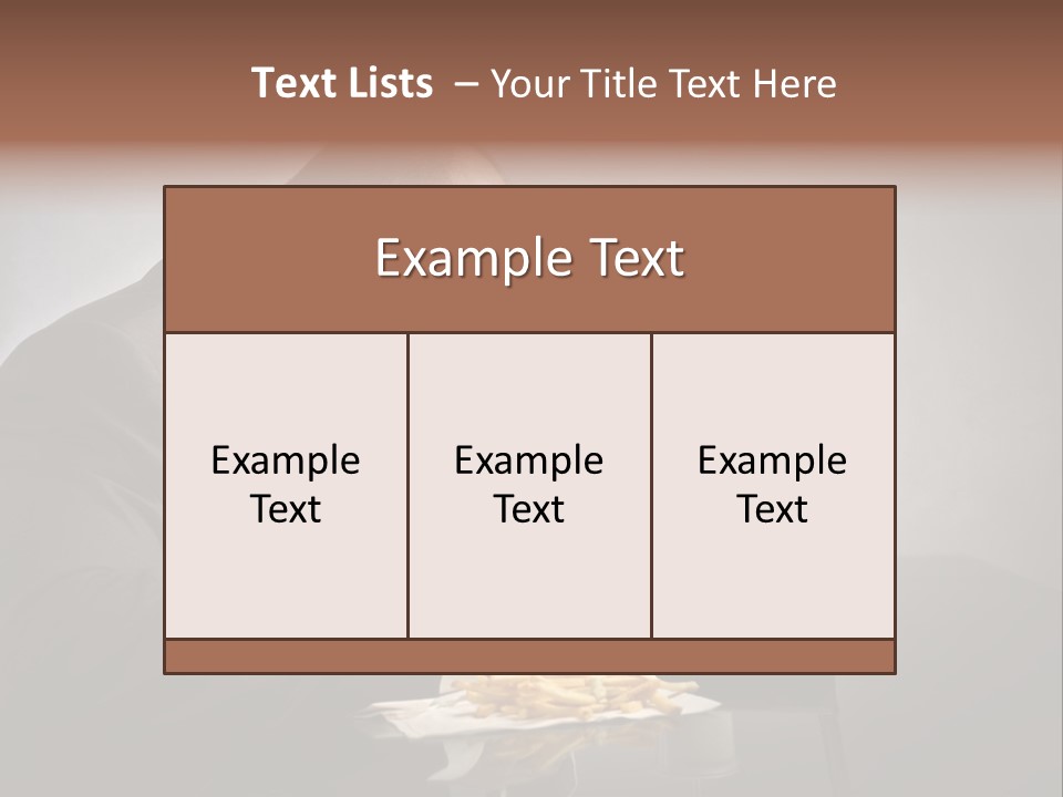 Hamburger Career Drink PowerPoint Template