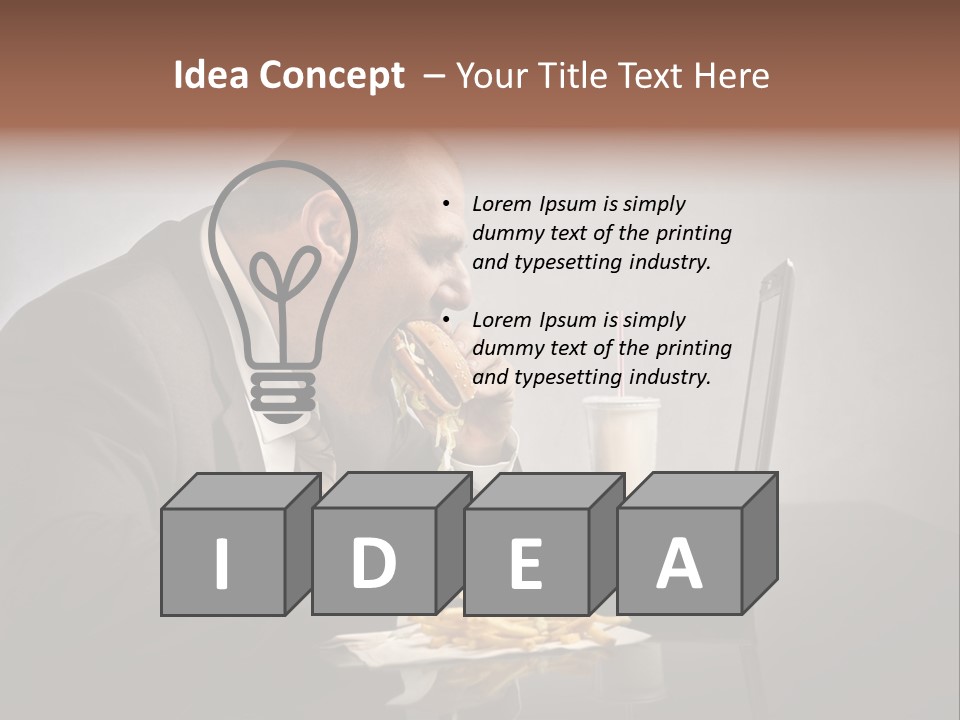 Hamburger Career Drink PowerPoint Template