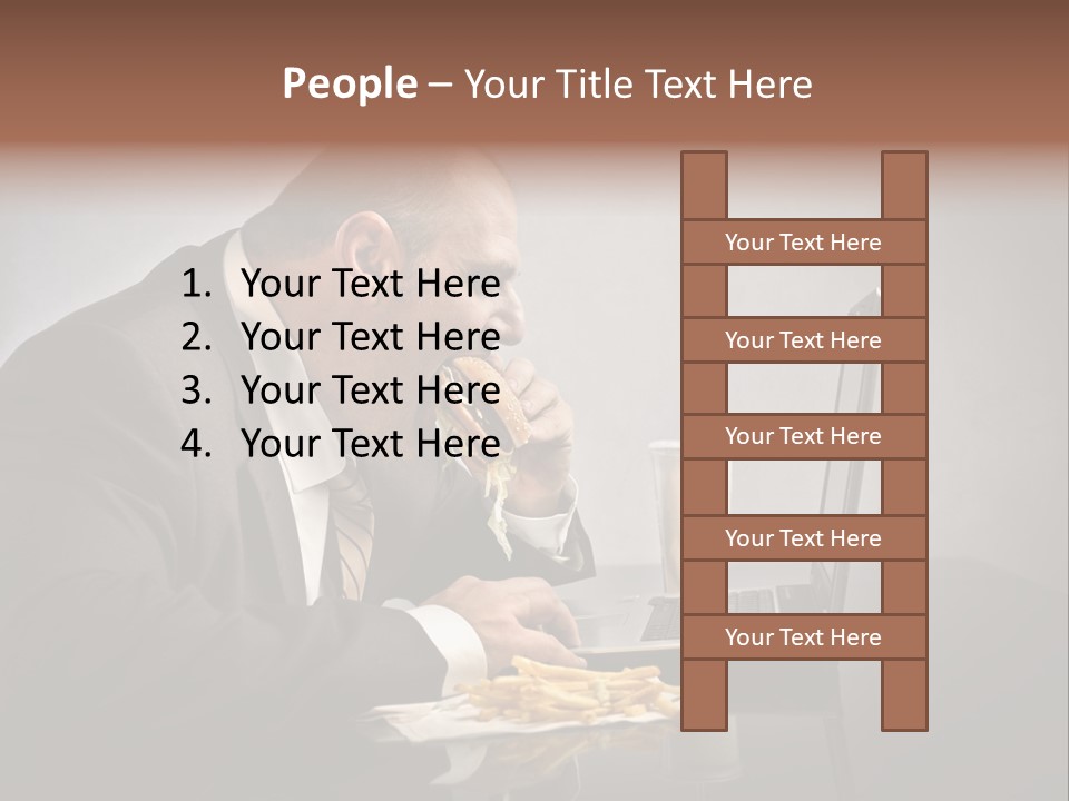 Hamburger Career Drink PowerPoint Template