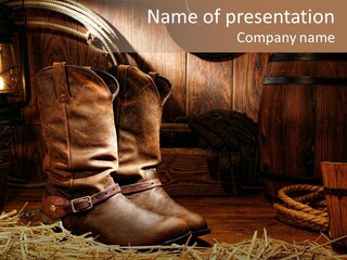 Oil Leather Vintage PowerPoint Template