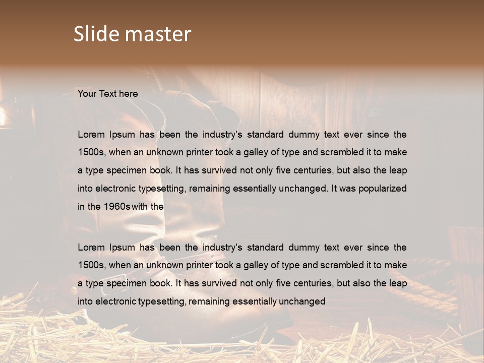 Oil Leather Vintage PowerPoint Template