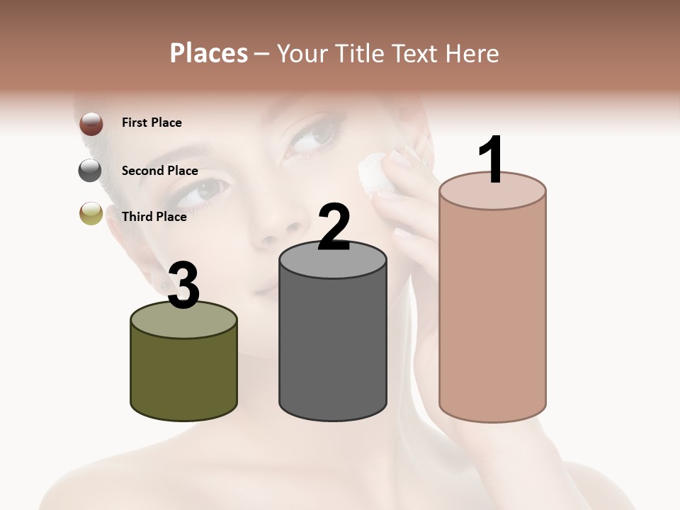 Clean Face Woman Cosmetics PowerPoint Template