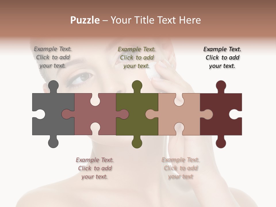 Clean Face Woman Cosmetics PowerPoint Template