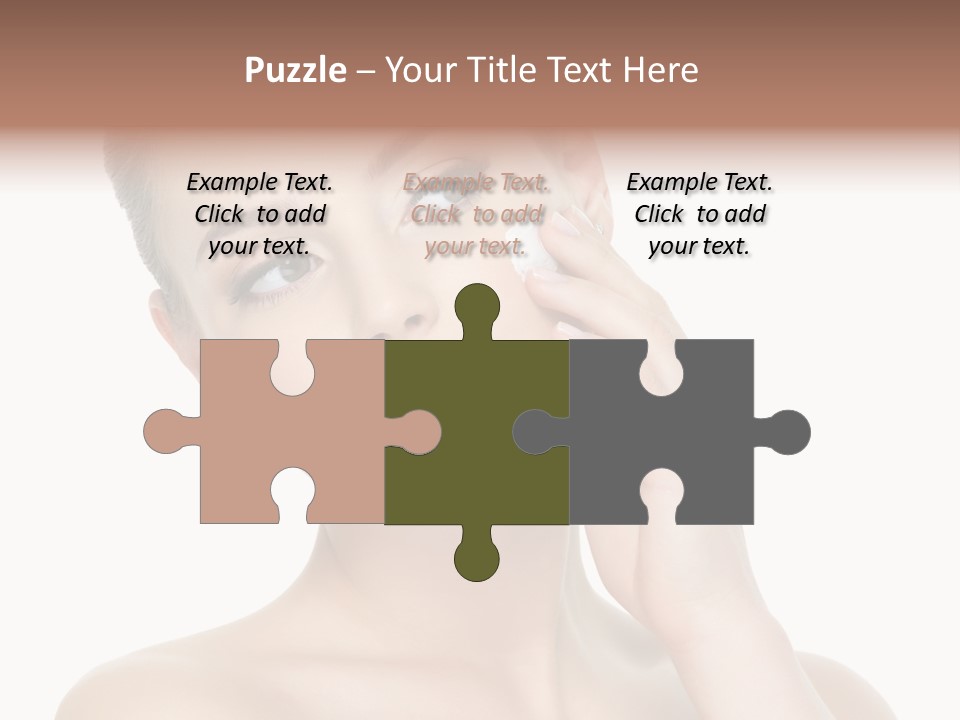 Clean Face Woman Cosmetics PowerPoint Template