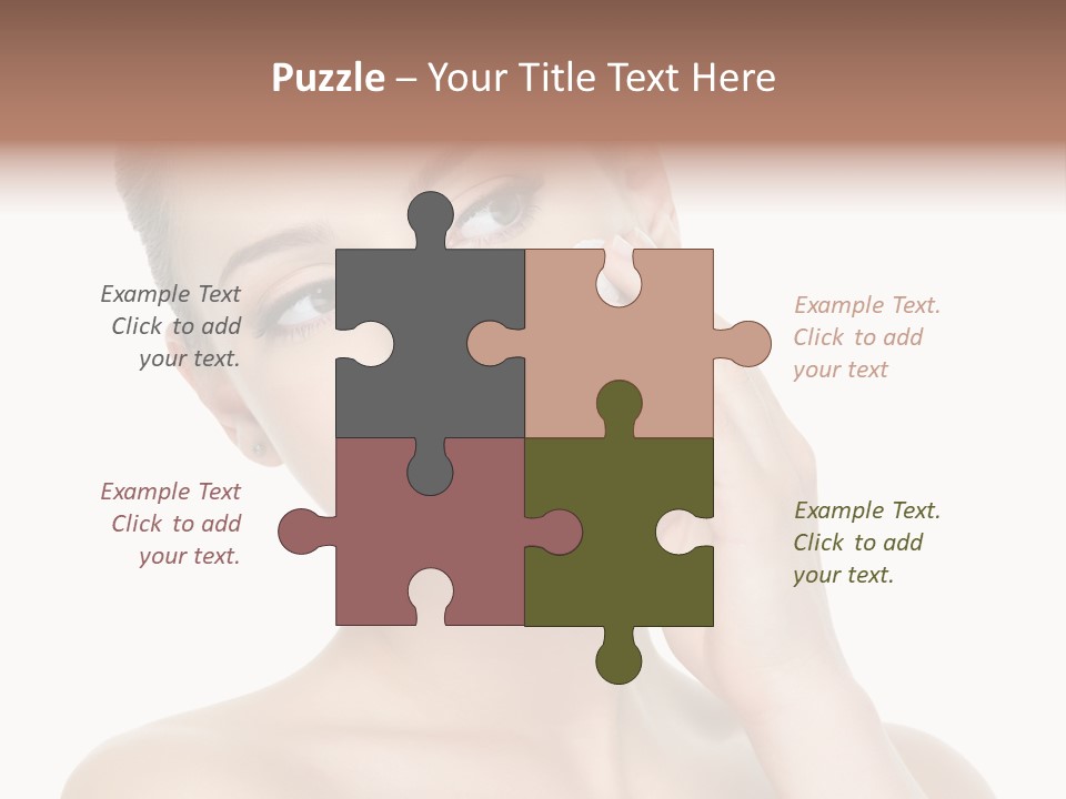 Clean Face Woman Cosmetics PowerPoint Template