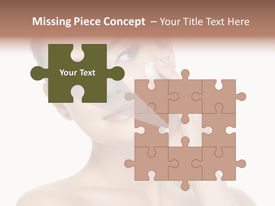 Clean Face Woman Cosmetics PowerPoint Template