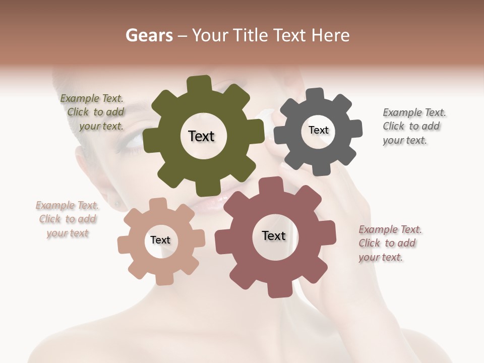 Clean Face Woman Cosmetics PowerPoint Template