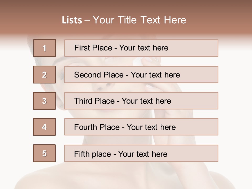 Clean Face Woman Cosmetics PowerPoint Template