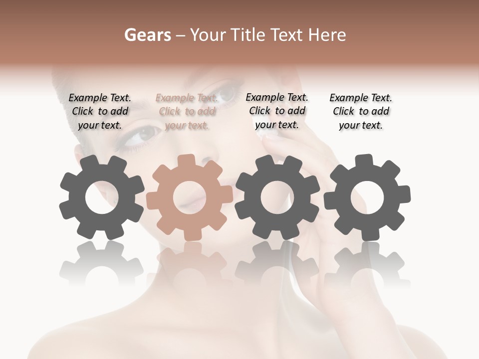 Clean Face Woman Cosmetics PowerPoint Template